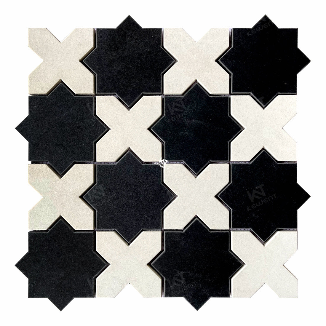 Gạch Mosaic Gốm Sứ Bếp Đen Trắng Hình Dạng Bất Quy Tắc Thiết Kế Foshan Dùng Để Trang Trí Nhà Cửa