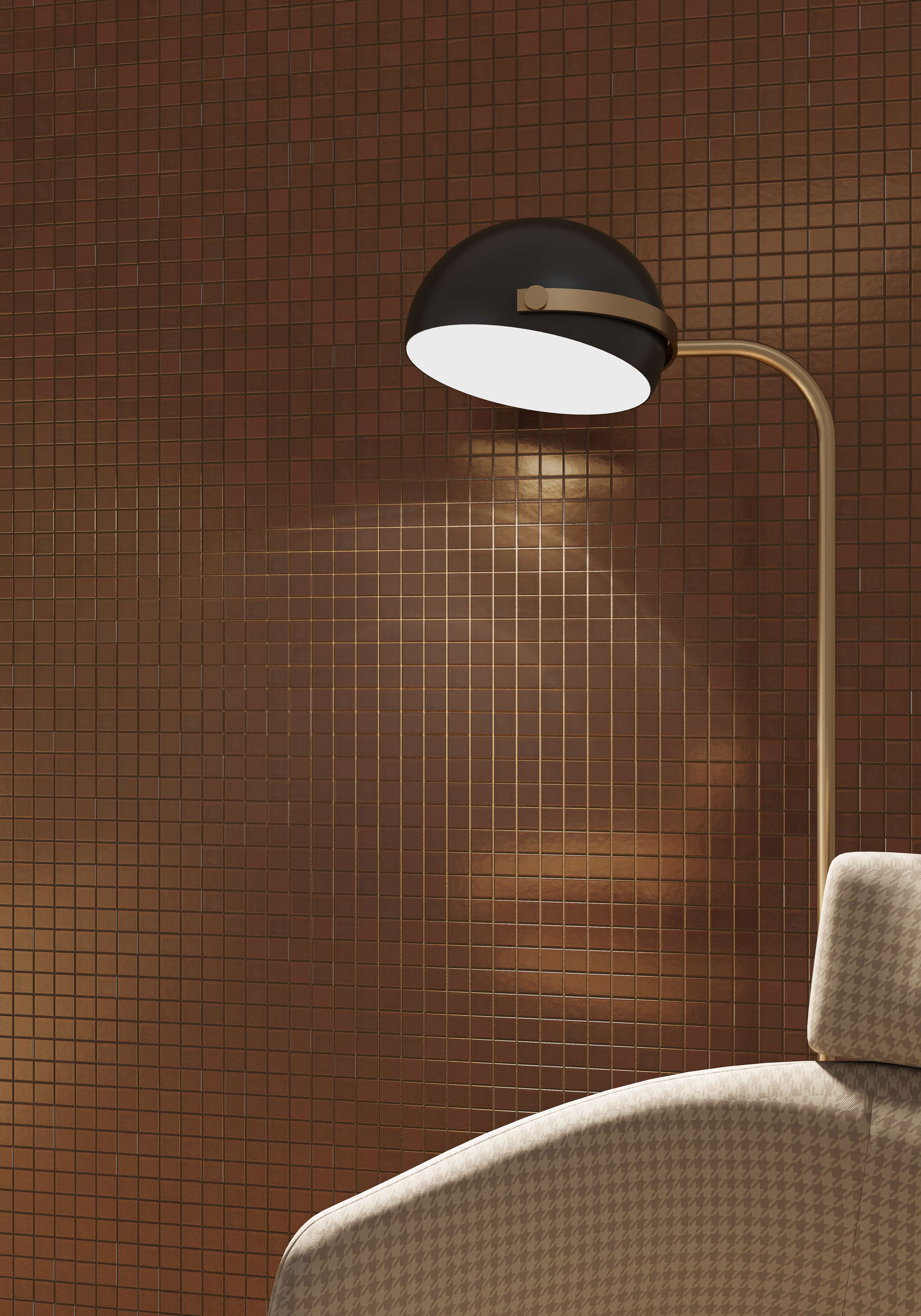 Gạch men mosaic kim loại nghệ thuật mới bán chạy