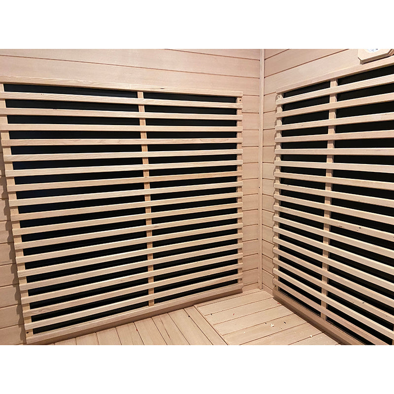 Phòng xông hơi hồng ngoại xa và hơi nước lành mạnh cao cấp, gỗ khối kiểu truyền thống, ngoài trời, dành cho 4-6 người.