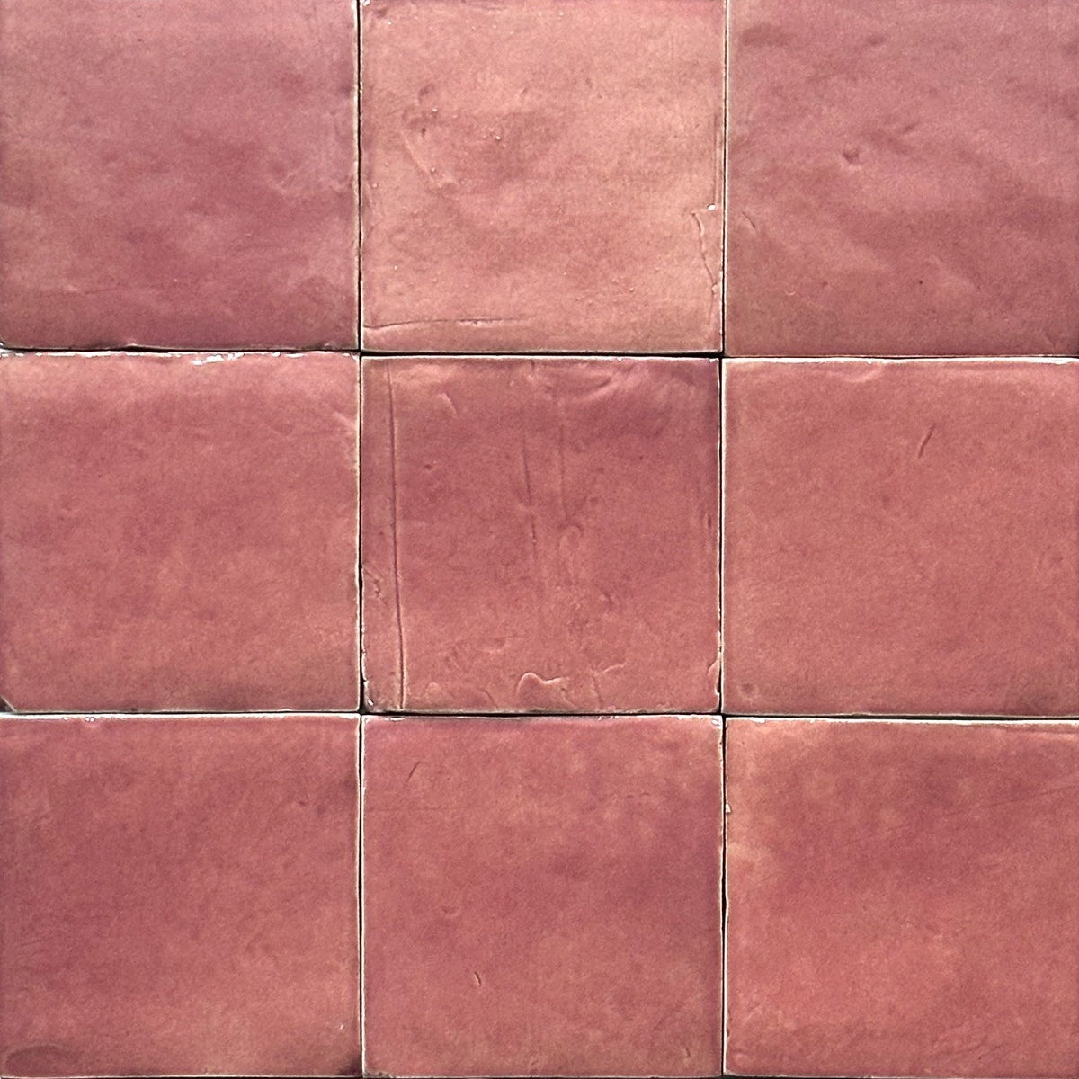 Gạch Sứ Zellige Ma-rốc Thủ Công, Bề Mặt Bóng, Hồng Chuyển Sắc, Phong Cách Mộc Mạc Sang Trọng, Dùng Lát Sàn Tường Nội Thất, Hiệu Ứng Gạch Nung