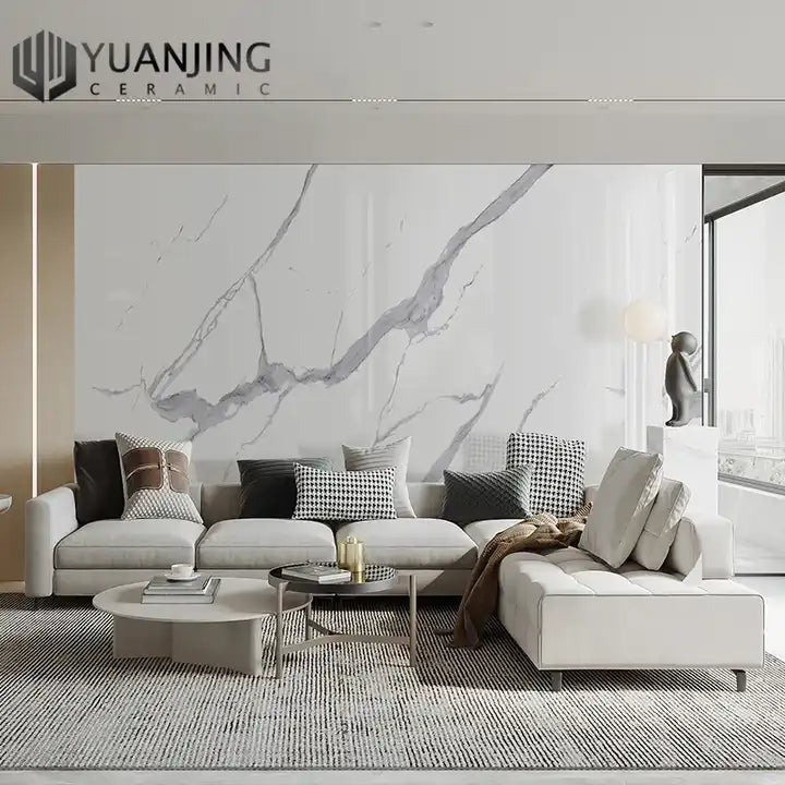 Đá Thiêu Kết Calacatta Trắng 800x2600mm Sang Trọng Hiện Đại
