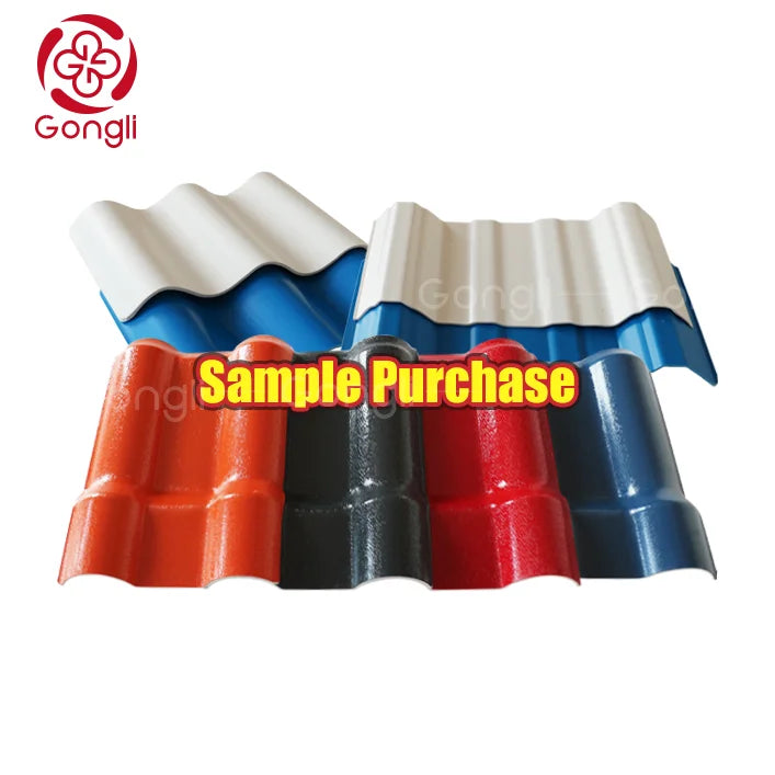 Sample Purchase Corrugated Roofing Sheet Workshops Plants UPVC Plastic PVC Tile Techos ASA Surface Plain Roof Tiles PVC Sample