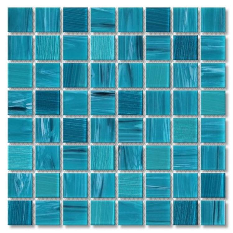 Gạch mosaic vuông kính pha lê màu trang trí hình chữ nhật cho phòng khách và bếp
