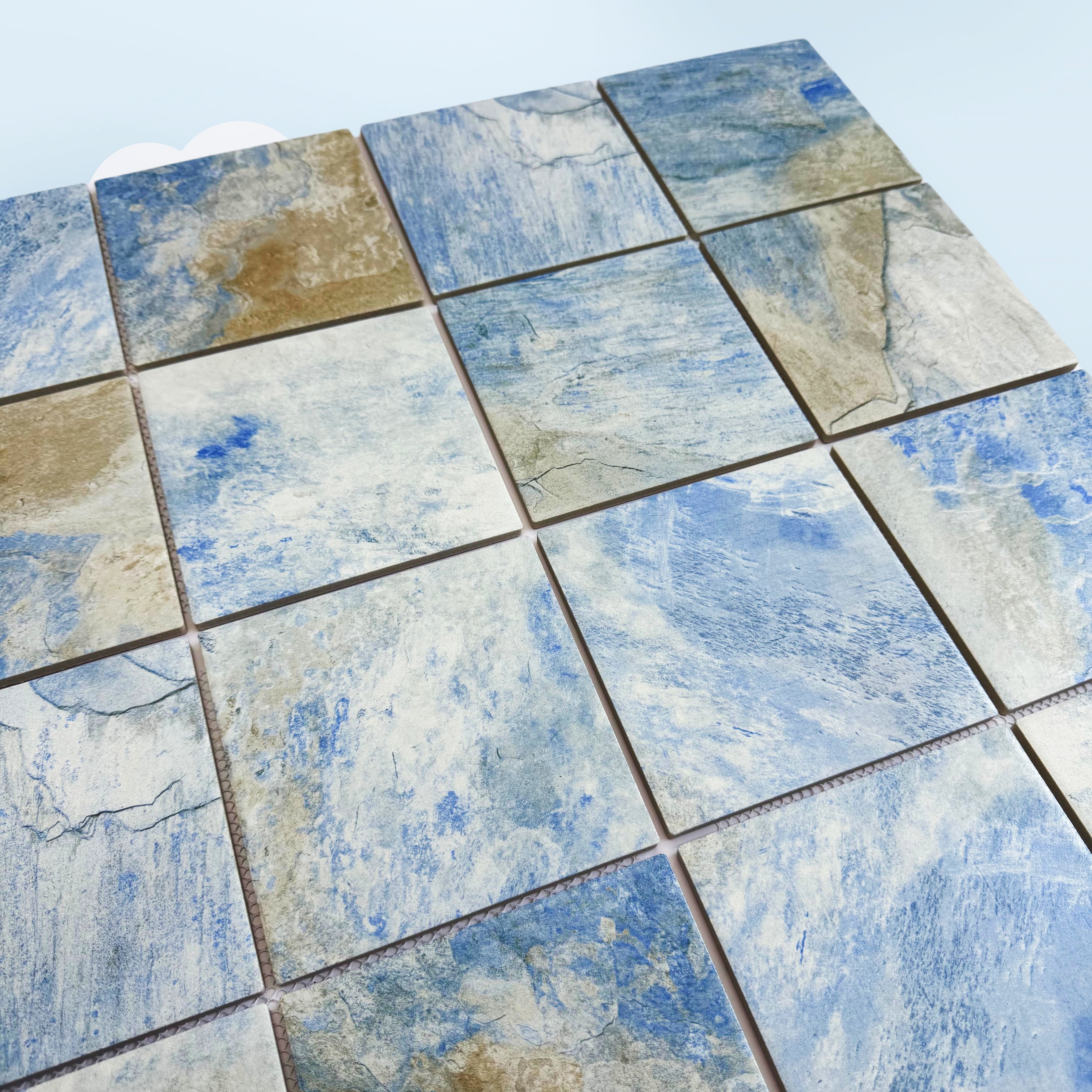 Gạch Hồ Bơi Kiểu Parquet, Mosaic Gốm Sứ Toàn Phần, Hiện Đại Sáng Tạo, Dùng Lát Sàn Hồ Bơi Khách Sạn, Biệt Thự