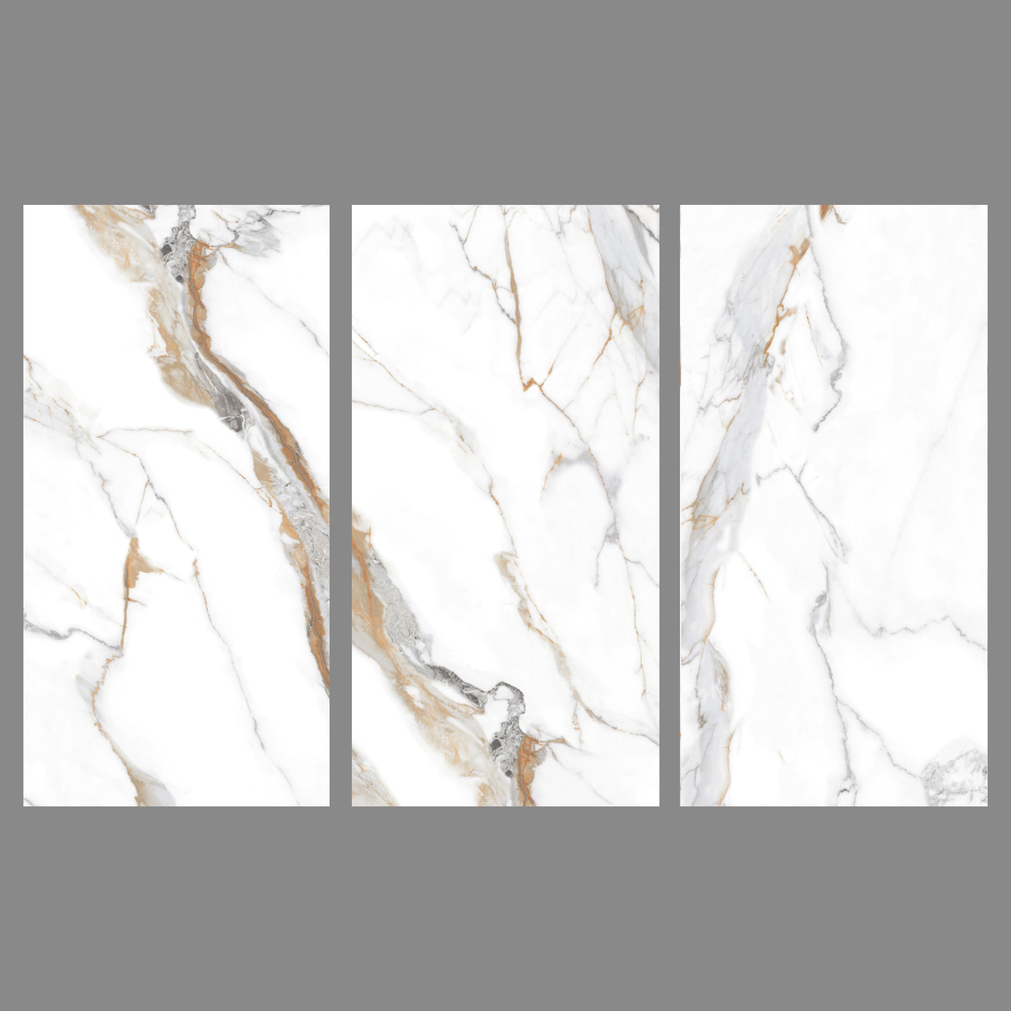 Gạch Đá Cẩm Thạch Trắng Đánh Bóng 1200x600 Dùng Cho Tường Và Sàn Phòng Tắm, Bán Buôn Gạch Trang Trí Tường Sàn Màu Trắng Vân Xám