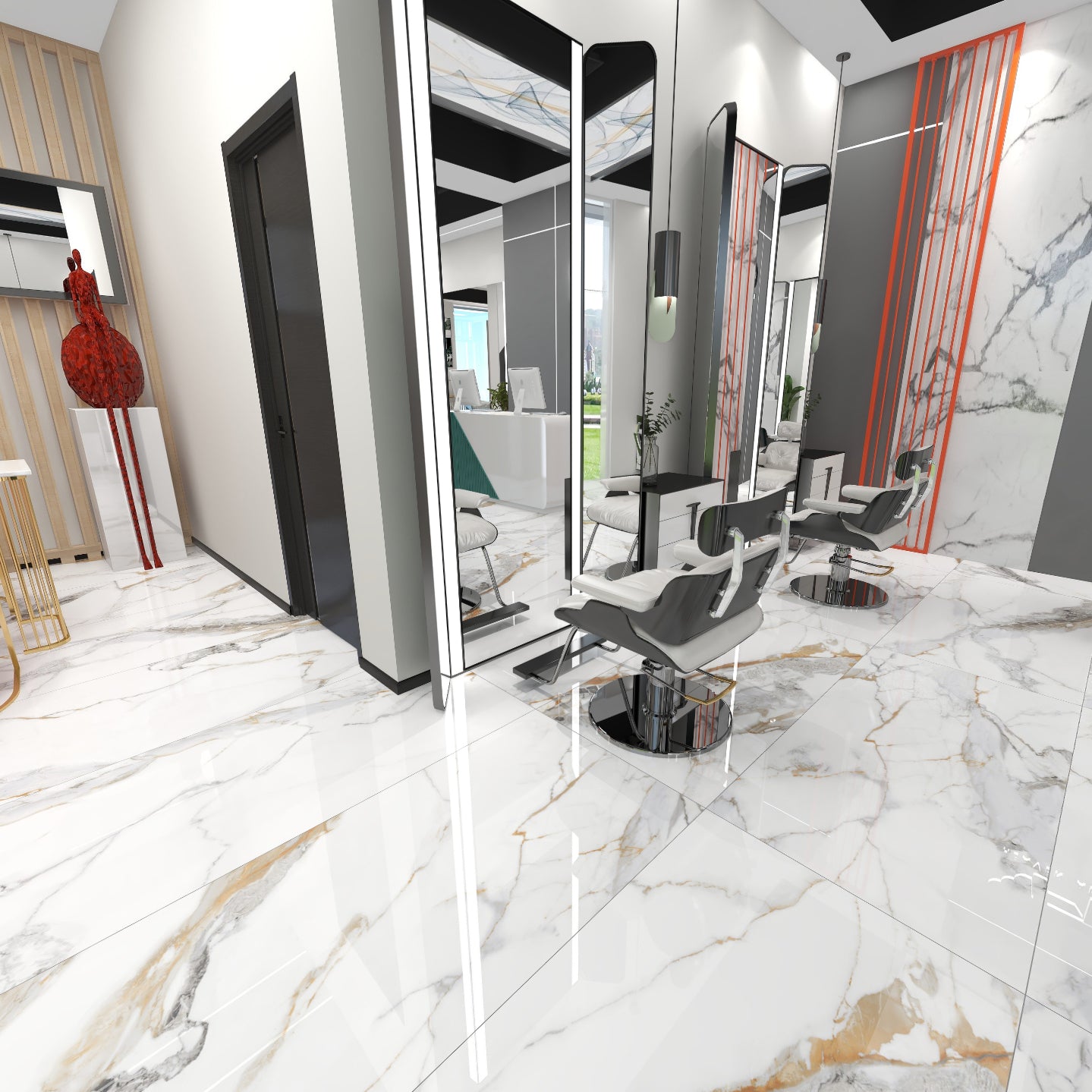 Gạch Đá Cẩm Thạch Trắng Đánh Bóng 1200x600 Dùng Cho Tường Và Sàn Phòng Tắm, Bán Buôn Gạch Trang Trí Tường Sàn Màu Trắng Vân Xám