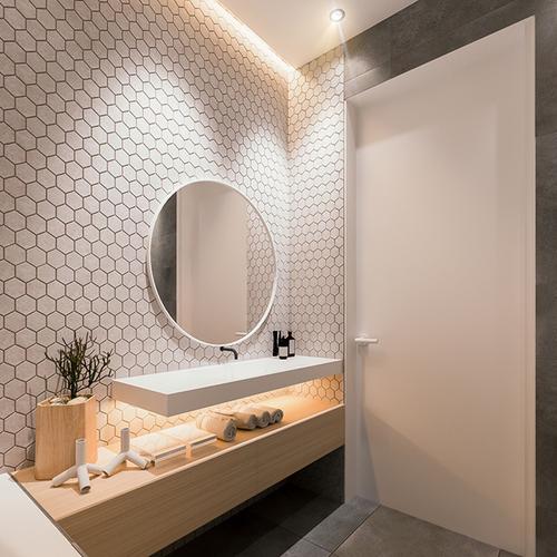 Gạch Mosaic Đá Cẩm Thạch Trắng Pha Lê Khắc Nước Với Khảm Đồng, Trang Trí Đá Thanh Lịch