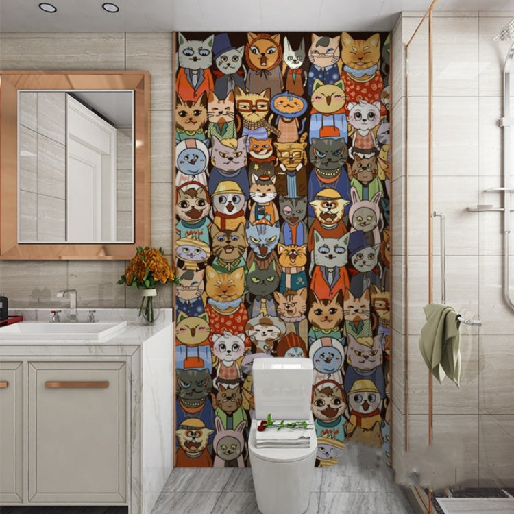 Gạch Ốp Tường Lớn Tùy Chỉnh Cho Phòng Tắm Chống Mài Mòn Men Mờ Hình Nền Anime Dễ Thương Thiết Kế Nghệ Thuật Cá Nhân Hóa Cho Khu Vực Khô Ráo