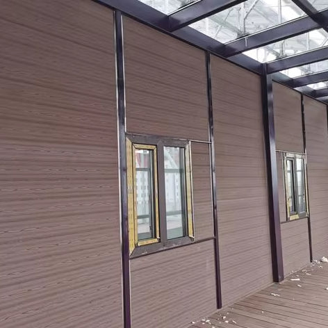 Tấm ốp tường WPC 3D rãnh dễ lắp đặt ngoài trời