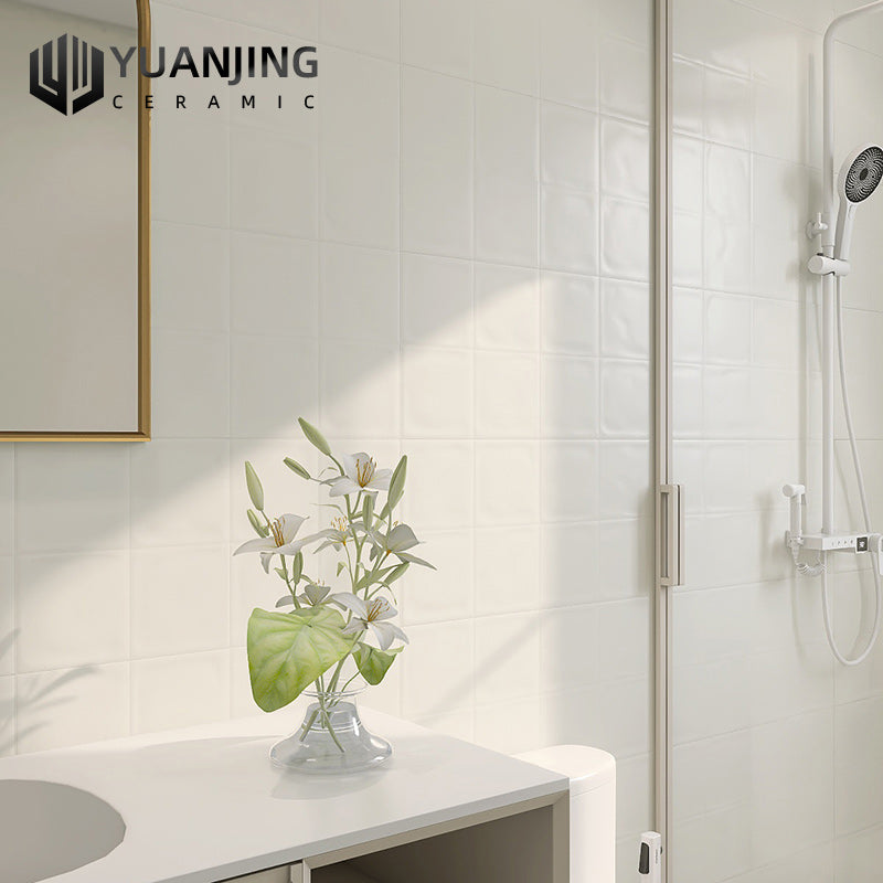 Gạch Gốm Sứ Ốp Lát Đa Sắc Họa Tiết Lưới Lồi Lõm Bề Mặt Men Bóng Nhẹ Cho Tường Và Sàn Nhà Bếp, Phòng Tắm, Ban Công