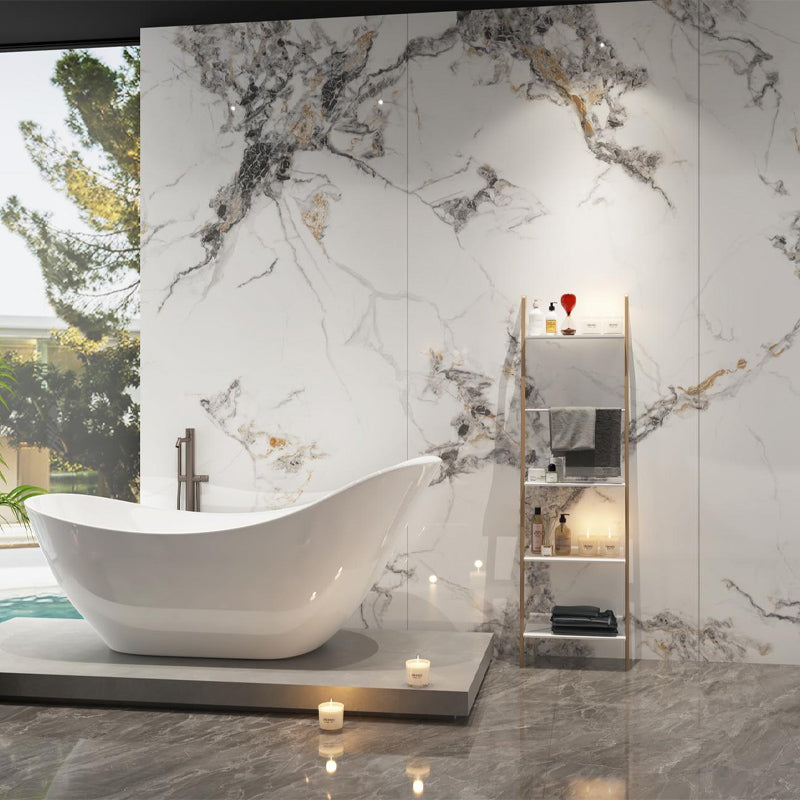 Gạch Porcelain Đá Nung Kết Tấm Lớn Cho Tường Nền & Sàn Nội Thất 1200*2700mm Bề Mặt Bóng