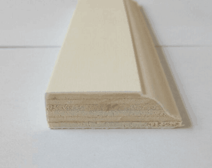 Phào chân tường gỗ bo tròn sơn lót trắng