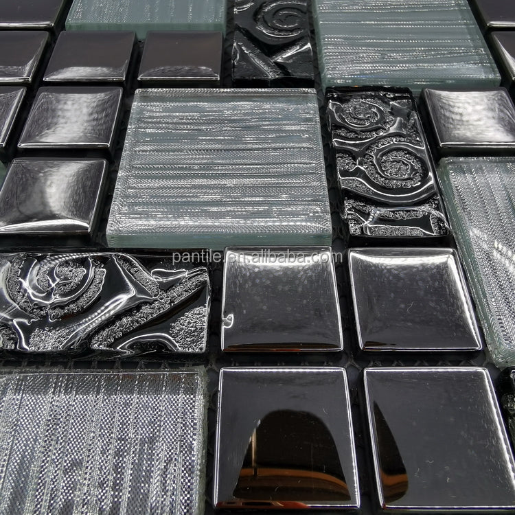 Gạch Mosaic Kính Hình Dạng Ngẫu Nhiên Phát Sáng 6mm Họa Tiết Tranh Khảm Trang Trí Dùng Cho Hồ Bơi Và Tường Nội Thất