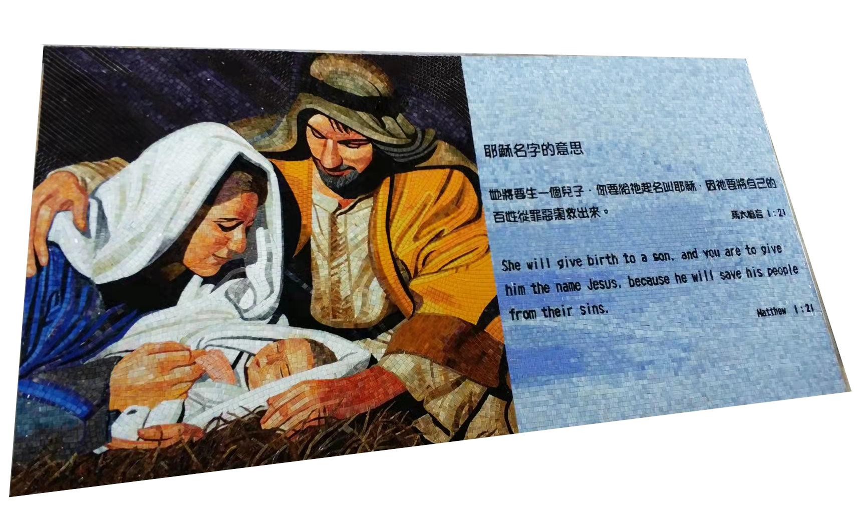 Tranh khảm kính thủ công mảnh ghép tùy chỉnh khách sạn hiện đại