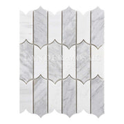 Đá cẩm thạch trắng Carrara khảm tia nước