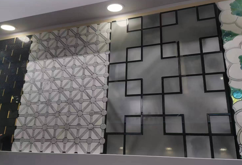 Gạch Ốp Tường Mosaic Tùy Chỉnh Thiết Kế Hiện Đại Đá Cẩm Thạch Tự Nhiên Trang Trí Nhà Cửa Cho Biệt Thự Giá Xuất Xưởng Sàn Gỗ Ốp Tường Nội Thất