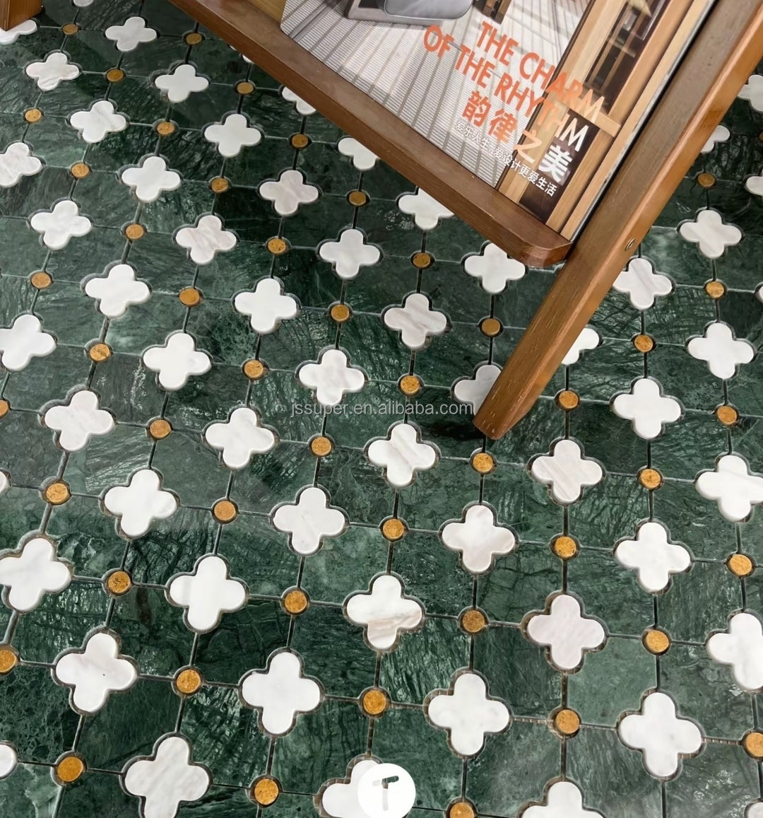 Gạch Ốp Tường Ceramic Phong Cách Pháp Hiện Đại, Mosaic Đá Cẩm Thạch, Vân Đá Kháng Axit, Cho Bếp, Ban Công, Phòng Tắm