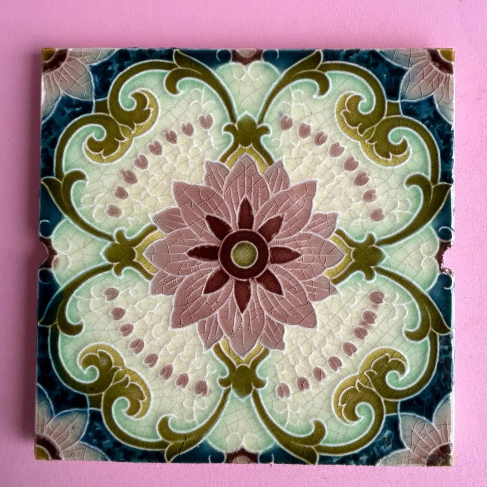 Gạch ốp tường gốm sứ vuông thủ công, phong cách Cổ điển-Hiện đại, bóng mộc, họa tiết gạch nung