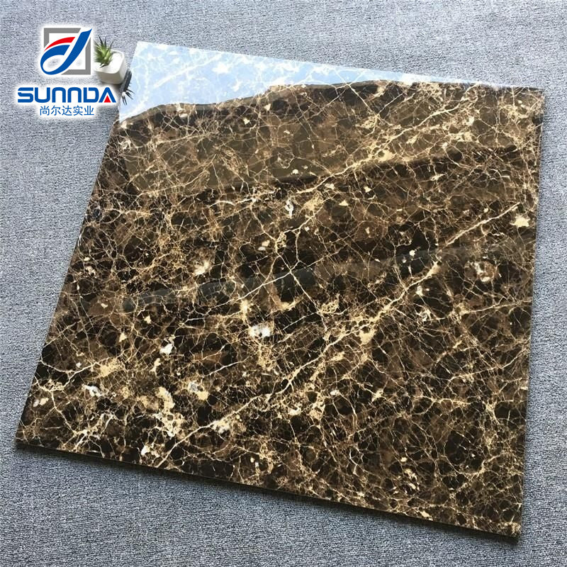 Gạch Sứ Tráng Men Đánh Bóng Siêu Bóng Loáng Vân Đá Cẩm Thạch Tông Màu Tối Dùng Làm Lớp Hoàn Thiện Sàn Tường Nội Thất Nhà Ở Khách Sạn Biệt Thự