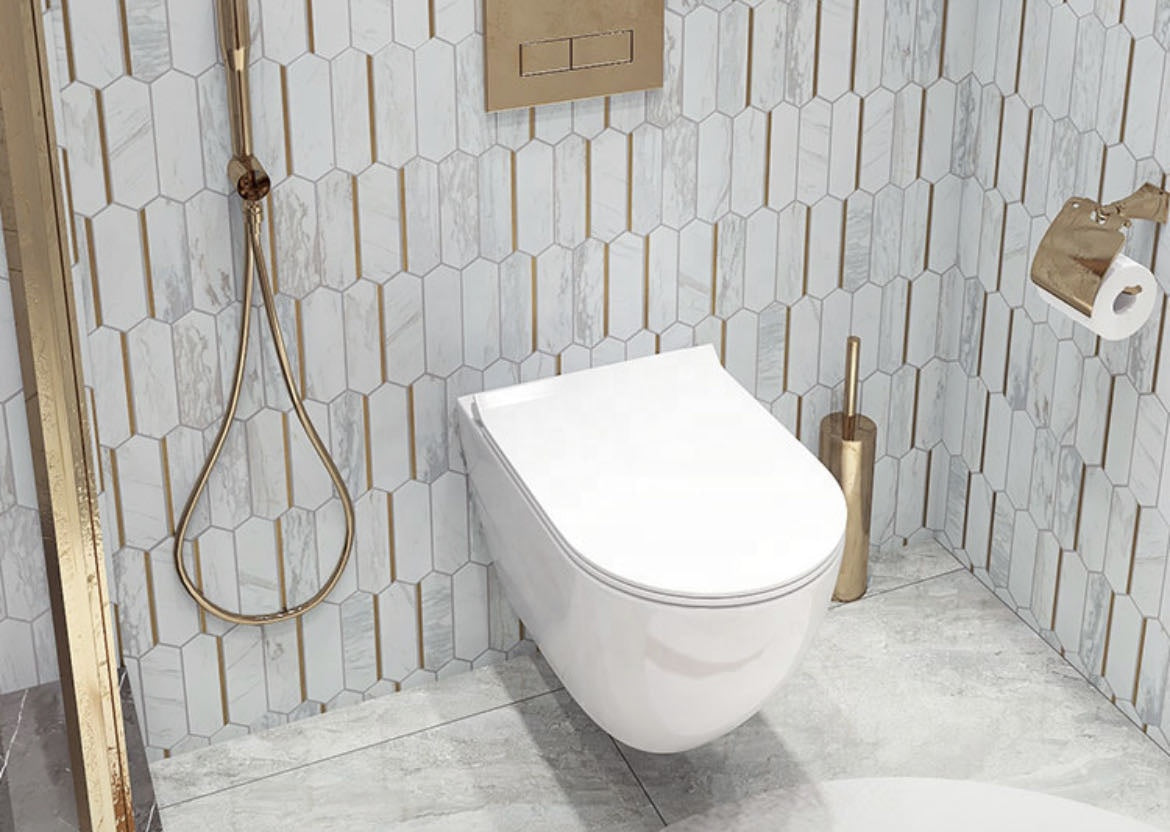 Gạch Mosaic Kính Hình Vuông Họa Tiết Vân Đá Cẩm Thạch In Phun 3D Trang Trí Tường Nội Thất