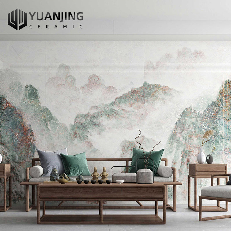 Tấm lát đá nung kết bóng sang trọng vân đá cẩm thạch 1600x3200mm ốp tường sàn trang trí nội thất