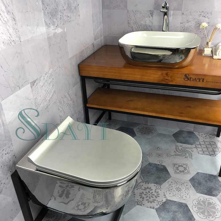 Bồn cầu treo tường hiện đại không vành SDAYI kiểu dáng sang trọng mới  – Daisan Store