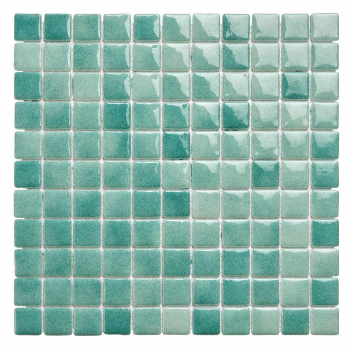 Gạch mosaic thủy tinh vuông dày 4mm màu cam xanh hiện đại sang trọng cho tường ốp tường nhà biệt thự hồ bơi