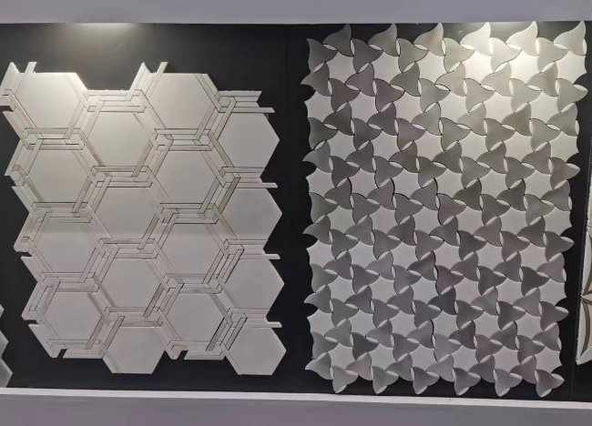 Gạch Ốp Tường Mosaic Tùy Chỉnh Thiết Kế Hiện Đại Đá Cẩm Thạch Tự Nhiên Trang Trí Nhà Cửa Cho Biệt Thự Giá Xuất Xưởng Sàn Gỗ Ốp Tường Nội Thất