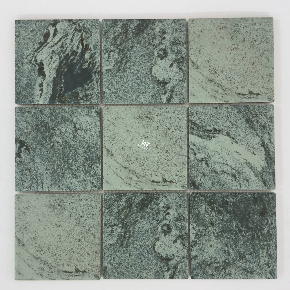 Gạch ốp tường bếp mosaic xanh lá gốm sứ