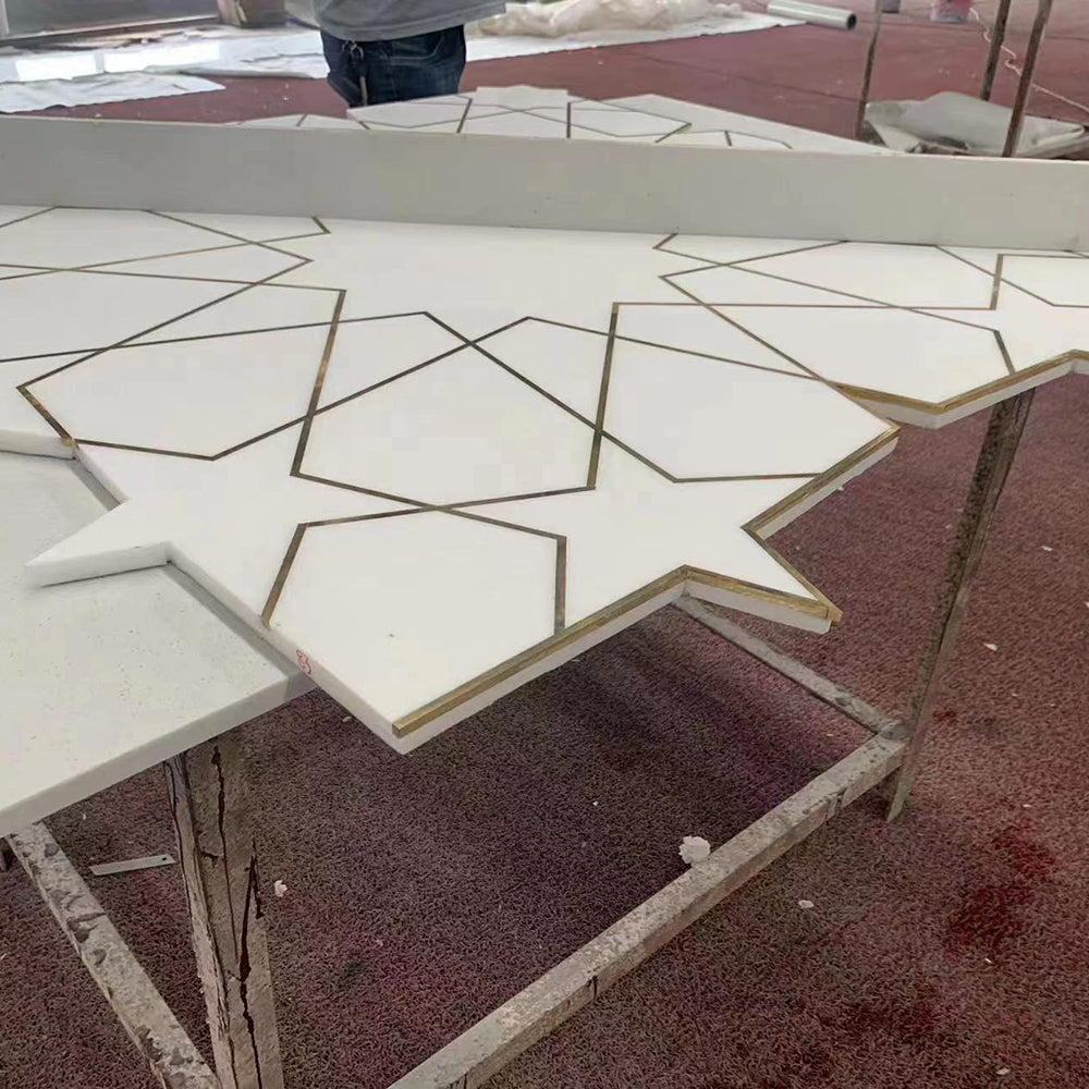 Gạch Mosaic Phổ Biến Bán Sỉ Hình Dáng Đá Cẩm Thạch Chống Mài Mòn Dùng Cho Tường Bếp và Trang Trí Nội Thất