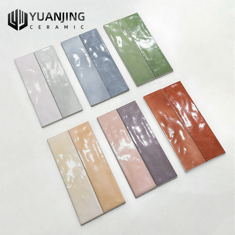 Kho Foshan Gạch ốp tường sứ xương đồng chất bóng tráng men nghệ thuật kiểu Pháp thủ công 75x300mm chống bám bẩn cho bếp và phòng tắm