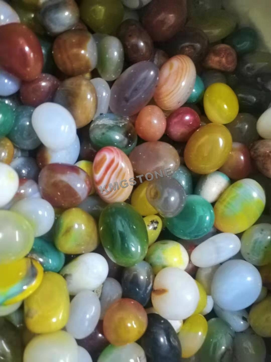 Đá Cuội và Sỏi Mã Não Tự Nhiên Đánh Bóng, Màu Sắc Đá Bán Quý, Trang Trí Bể Cá và Cảnh Quan Biệt Thự & Công Viên