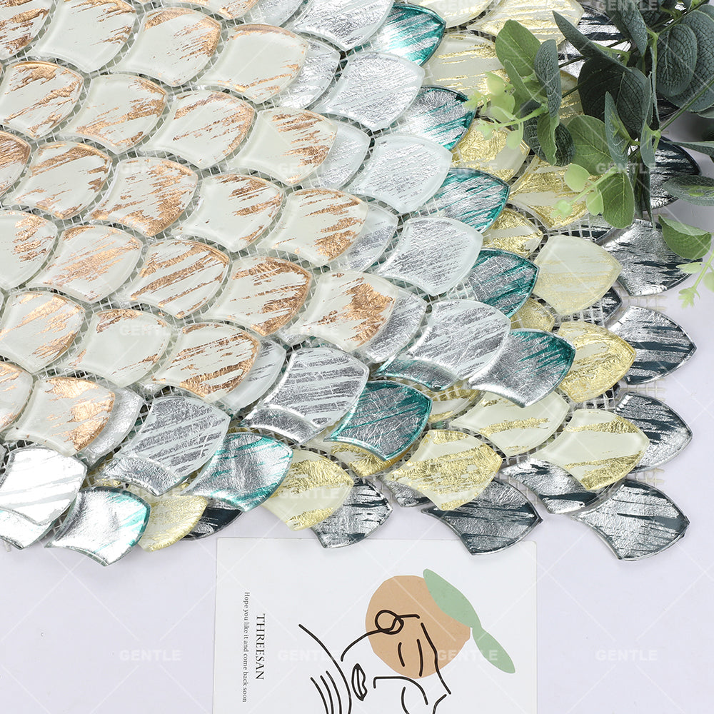 Gạch Mosaic Kính Ép Nóng Ốp Tường Trang Trí Sang Trọng