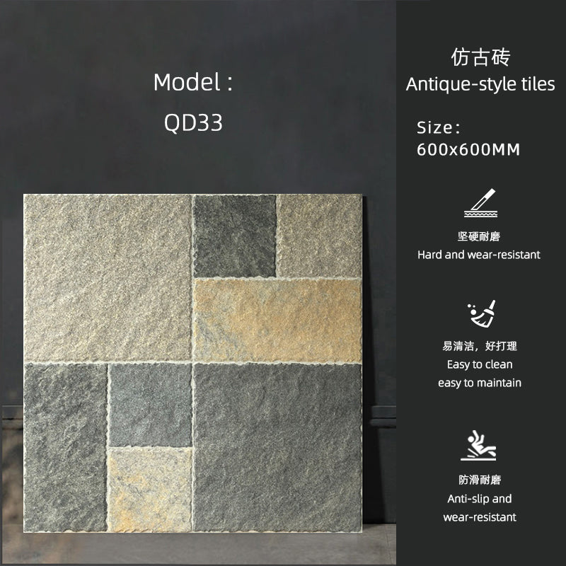 Gạch Lát Sàn 60x60cm Gốm Sứ Mờ Vân Đá Cẩm Thạch Phong Cách Cổ Điển Phật Sơn