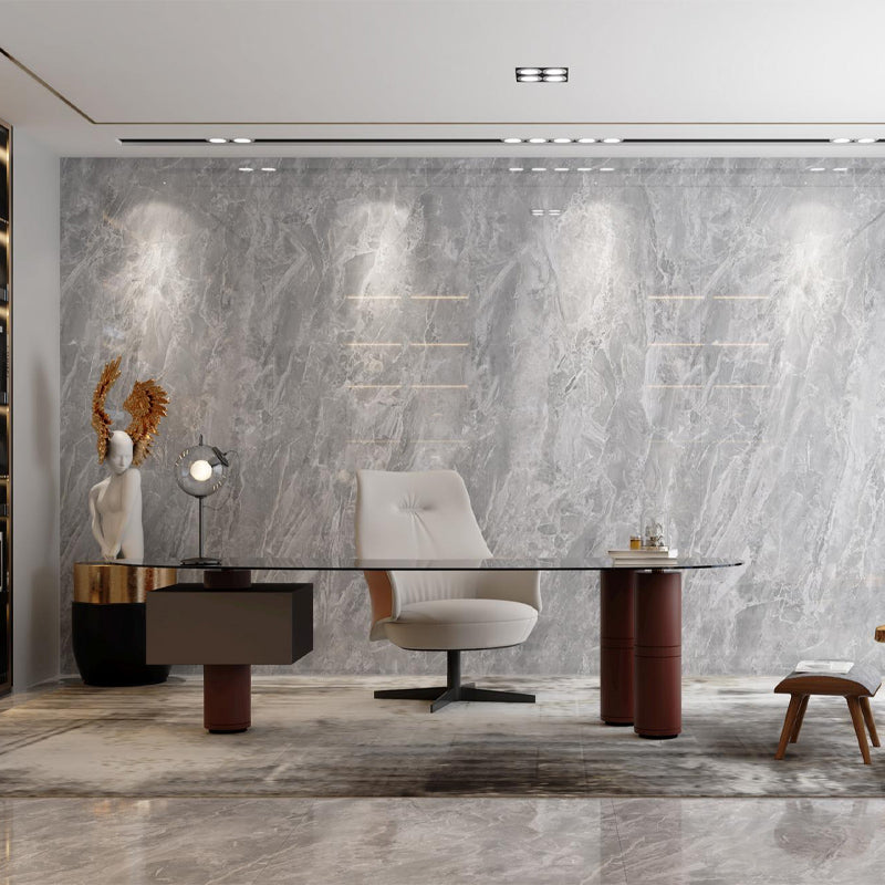 Gạch Porcelain Đá Nung Kết Tấm Lớn Cho Tường Nền & Sàn Nội Thất 1200*2700mm Bề Mặt Bóng