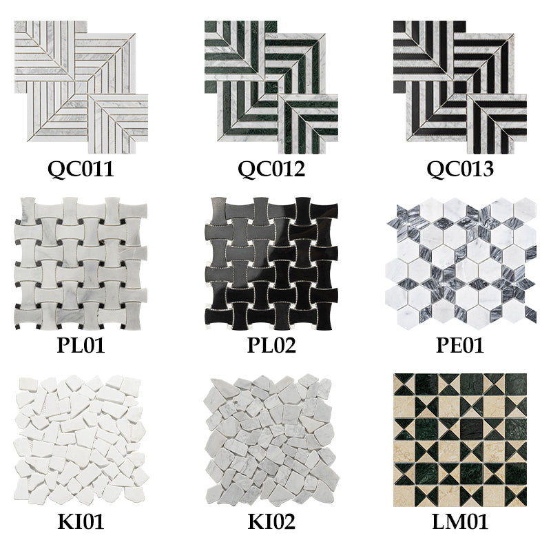 Mosaic Đá Cẩm Thạch Ốp Tường Và Lát Sàn Dự Án Khách Sạn Biệt Thự Trang Trí Họa Tiết Hoa Phối Màu Waterjet