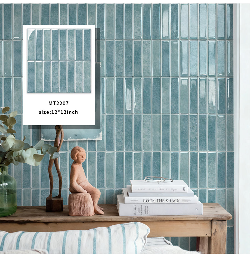 Gạch Dán Tường Tự Dính Mosaic Màu Tùy Chỉnh Dạng Tấm cho Thiết Kế Bếp Trong Nhà và Trang Trí Phòng Tắm