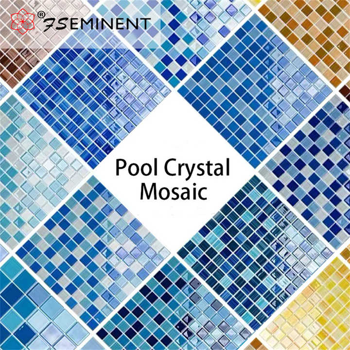 Gạch mosaic thủy tinh dùng để ốp tường hồ bơi, ốp tường hồ bơi, ốp gạch hồ bơi câu lạc bộ khách sạn