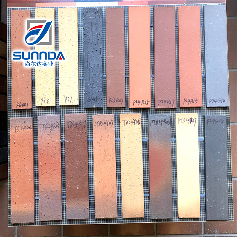 Gạch Ceramic Clinker ốp Tường Ngoại thất, Thiết kế Vân Gạch, Màu Đơn Sắc Chuyển Màu, Bề Mặt Mờ Chống Trượt, Trang Trí Mảnh Nhỏ 60X240X10