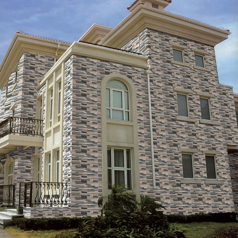 Gạch Sứ Nghệ Thuật Trang Trí Ngoài Trời Cho Tường Ngoại Thất Biệt Thự Phong Cách Mộc Mạc 3D Lồi Lõm