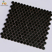 Gạch Mosaic Kim Loại Hình Tròn Đen Inox Đồng Xu Trang Trí
