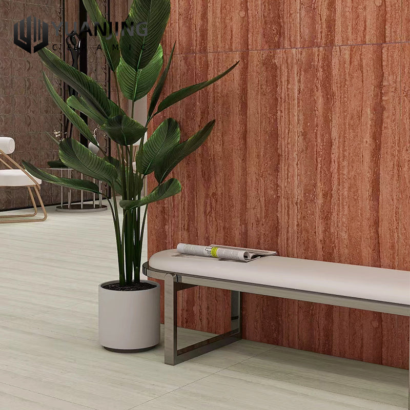 Gạch Porcelain Travertine Chống Trượt 600x1200mm dùng lát sàn phòng khách, bếp, phòng tắm và ốp tường nội thất