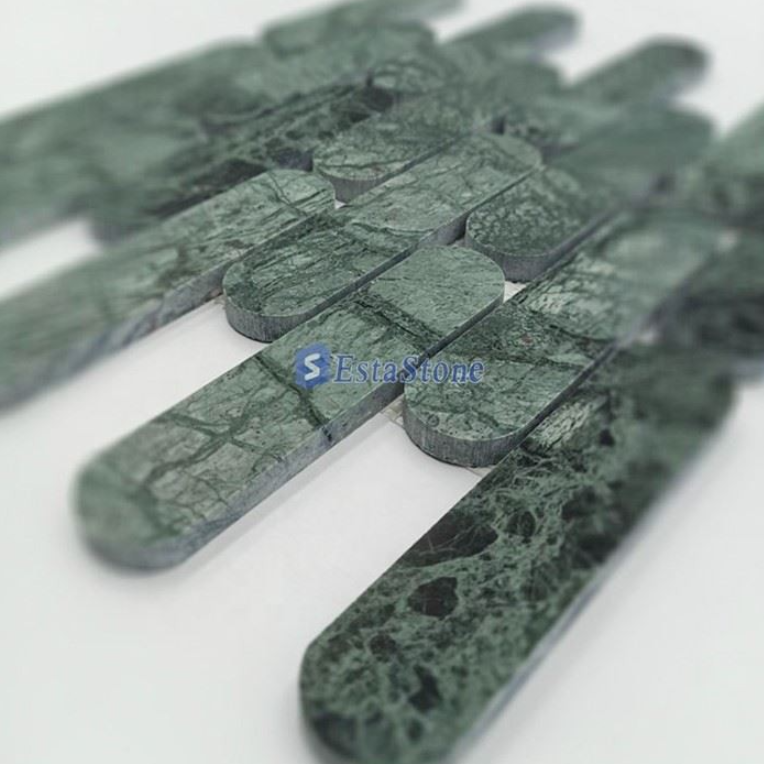 Gạch Mosaic Đá Cẩm Thạch Xanh Hình Bánh Quy Ốp Tường Nội Thất Và Trang Trí Nhà Cửa