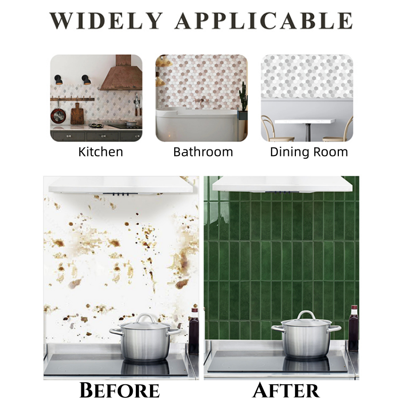 Gạch ốp bếp mosaic 3D tự dán - Chống thấm nước, hiện đại, chống tĩnh điện, bóc và dán trang trí nghệ thuật