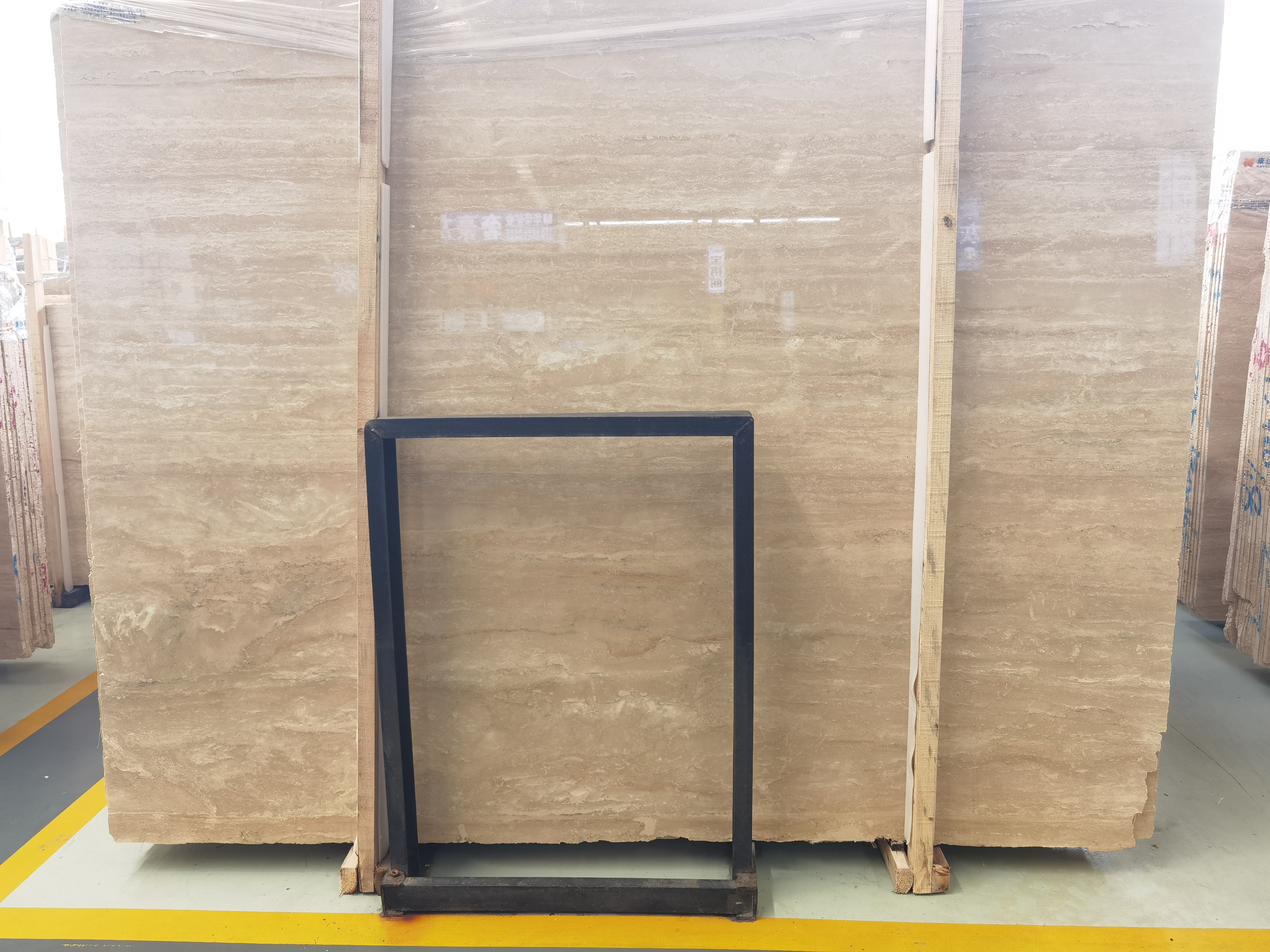 Đá vôi màu be lát sàn, tấm đá Travertine ốp tường