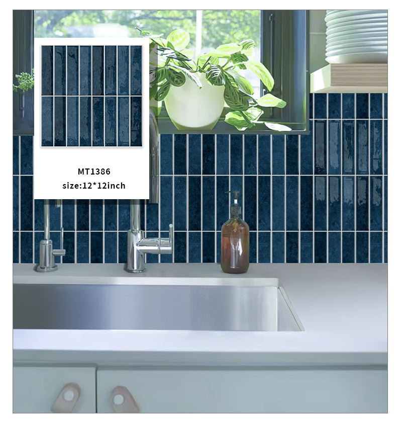 Jorunns Gạch dán tường tự dán 3D Tite Xanh lá cho trang trí nhà cửa DIY và ốp bếp