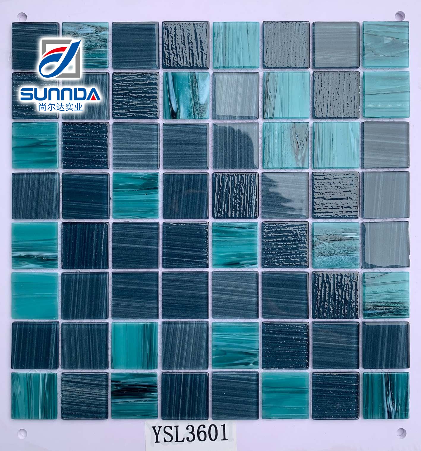 Bán Chạy: Gạch Mosaic Thủy Tinh Xanh Dương Gắn Nóng Chảy Chất Lượng Cao Cho Hồ Bơi và Trang Trí Tường