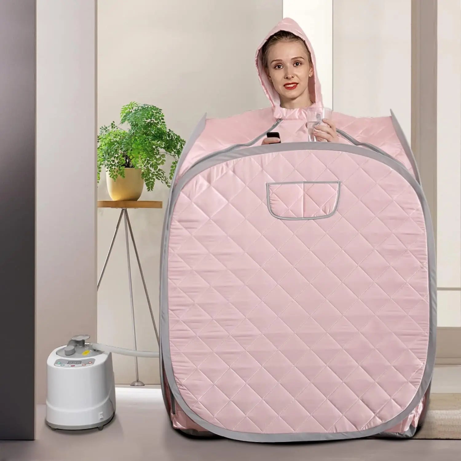 Smartmak Sauna Toan Than Di Dong 2L US Plug Dieu Tu Xa