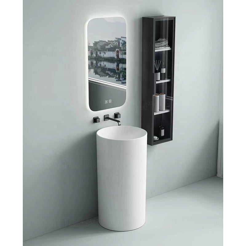 Chậu Rửa Đứng Gốm Sứ Liền Khối Cao Cấp Phòng Tắm