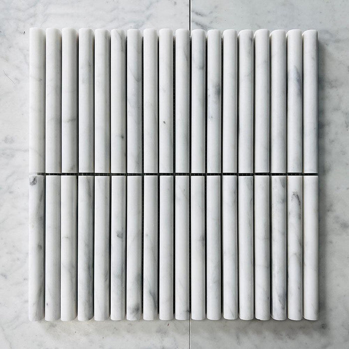 Phổ biến Tự nhiên Dải Mosaic Cẩm Thạch Xanh Gạch Mosaic Cẩm Thạch KitKat Trang Trí Đảo Quầy Bar Tấm Ốp Tường Bếp Đá Cẩm Thạch Có Rãnh Gạch Ốp Bếp